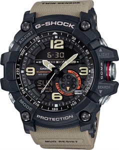 Мужские спортивные многофункциональные японские часы G-Shock на солнечной батарейке - Casio GG-1000-1A5